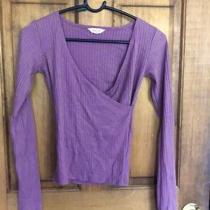 Mauve crossover top